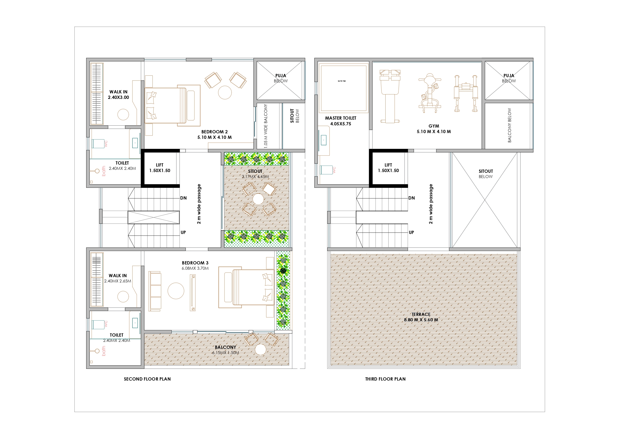 Second and Third Floor